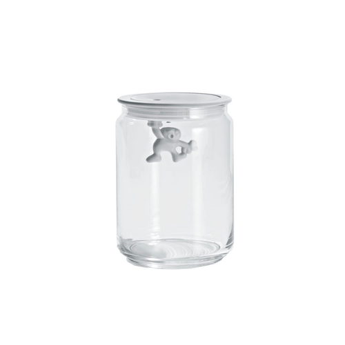 Alessi ALESSI Gianni Glass Storage Jar 1.4L WHITE