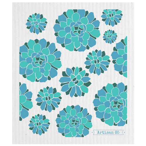 Swedish Cloth Swedish Cloth Succulent Garden Blue Swedish Cloth Swedish Cloth Succulent Garden Blue