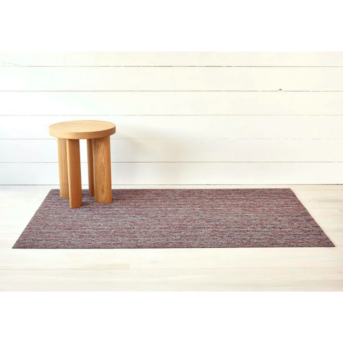 Chilewich Doormat Skinny Stripe Shag MULBERRY 18 x 28 inches Chilewich Doormat Skinny Stripe Shag MULBERRY 18 x 28 inches