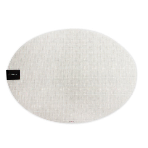 Chilewich Placemat Bay Weave Oval VANILLA Chilewich Placemat Bay Weave Oval VANILLA