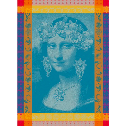Garnier Thiebaut Garnier Thiebaut Tea Towel Mona Lisa Bleu Garnier Thiebaut Garnier Thiebaut Tea Towel Mona Lisa Bleu