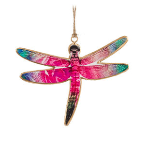 Abbott Large Rainbow Dragonfly Ornament -6 ins. Wide