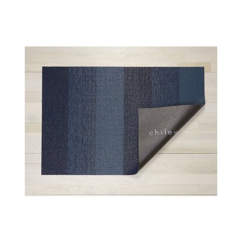 Chilewich Utility Mat Marbled Stripe Shag BAY BLUE 24x36 inches Chilewich Utility Mat Marbled Stripe Shag BAY BLUE 24x36 inches