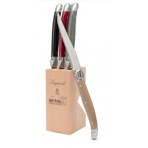 Laguiole Laguiole Steak knife set in block Tradition Laguiole Laguiole Steak knife set in block Tradition