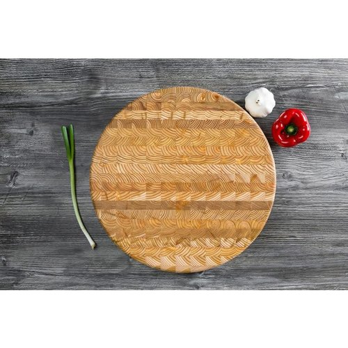 LARCH WOOD LARCH WOOD Professional Round Cutting Board 16 ins LARCH WOOD LARCH WOOD Professional Round Cutting Board 16 ins