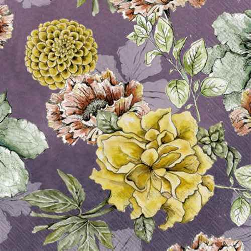IHR Napkin Lunch Paper BLOSSOM TALE LILAC IHR Napkin Lunch Paper BLOSSOM TALE LILAC