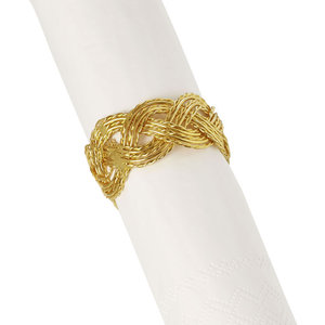 IHR Napkin Ring Weave GOLD