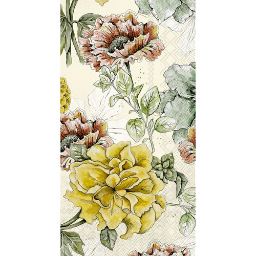 IHR Napkin/Guest Towel Paper BLOSSOM TALE CREAM IHR Napkin/Guest Towel Paper BLOSSOM TALE CREAM