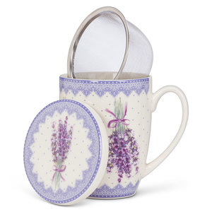 Abbott Lavender Mug & Strainer 12 oz.
