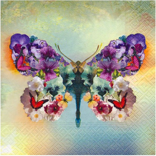 OLD COUNTRY DESIGN Napkin Lunch Paper Le Papillon Fabuleux OLD COUNTRY DESIGN Napkin Lunch Paper Le Papillon Fabuleux