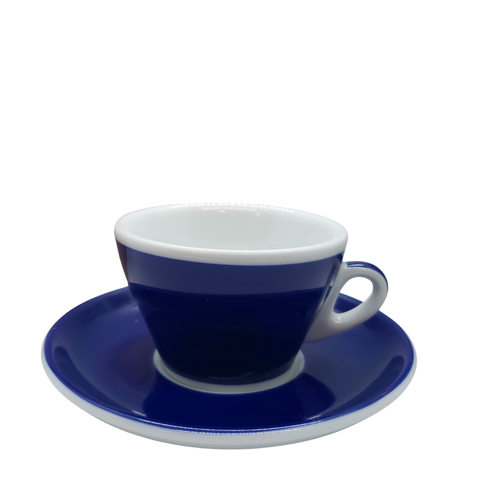 Ancap MILLECOLORI Cappuccino Cup and Saucer Torino Blue Ancap MILLECOLORI Cappuccino Cup and Saucer Torino Blue