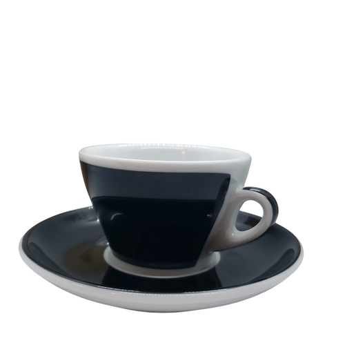 Ancap MILLECOLORI Cappuccino Cup and Saucer Torino Black Ancap MILLECOLORI Cappuccino Cup and Saucer Torino Black