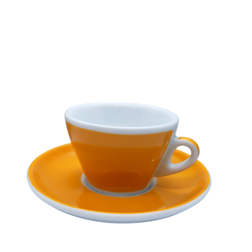 Ancap MILLECOLORI Cappuccino Cup and Saucer Torino Yellow Ancap MILLECOLORI Cappuccino Cup and Saucer Torino Yellow
