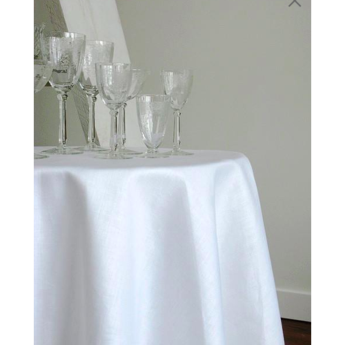 Linenway Tablecloth Stockholm White 120 ins. ROUND