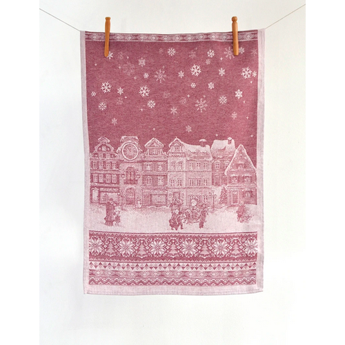 Linenway Tea Towel Holiday Red Linenway Tea Towel Holiday Red