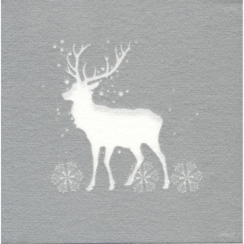 OCD Napkin Dinner PAVIOT Stag Silver OCD Napkin Dinner PAVIOT Stag Silver