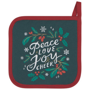 Now Designs Pot Holder Patterned Set/2 Peace & Joy