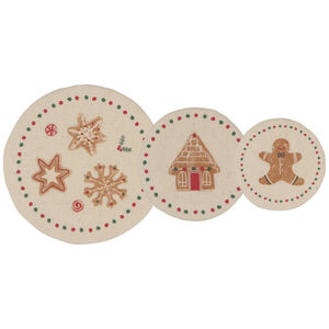 Now Designs Bowl Cover Mini Christmas Cookies Set of 3 Now Designs Bowl Cover Mini Christmas Cookies Set of 3