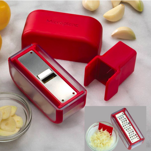 Microplane MICROPLANE Garlic Mince & Slice Set Red Microplane MICROPLANE Garlic Mince & Slice Set Red