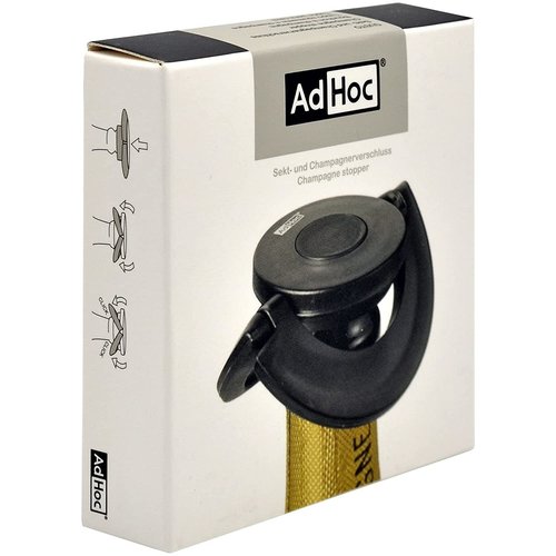 Adhoc ADHOC Gusto Champagne Stopper Black