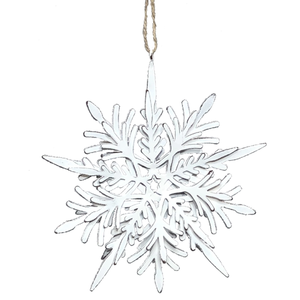 V & L Associates Inc. Metal Snowflake Ornament 6 x 6.5 ins.