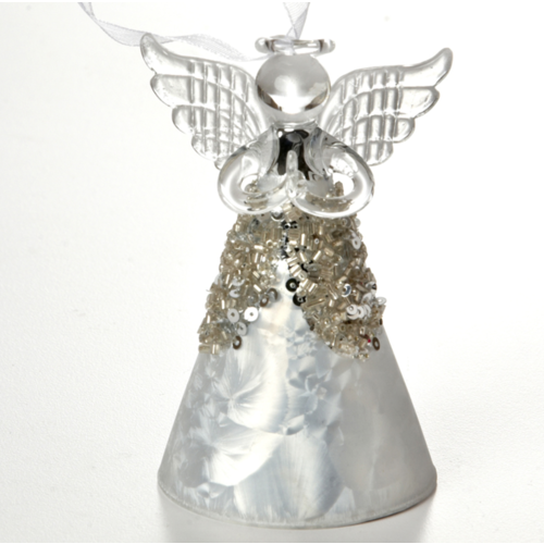 V & L Associates Inc. BEADED GLASS FAIRY ORNAMENT 3x4.5 ins. V & L Associates Inc. BEADED GLASS FAIRY ORNAMENT 3x4.5 ins.