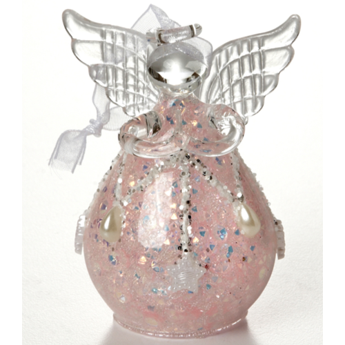 V & L Associates Inc. PINK GLASS FAIRY ORNAMENT 2.5x3 ins V & L Associates Inc. PINK GLASS FAIRY ORNAMENT 2.5x3 ins