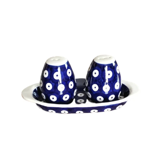 Polish Pottery Salt & Pepper Set POLKA DOT POLISH POTTERY Polish Pottery Salt & Pepper Set POLKA DOT POLISH POTTERY