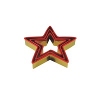 Cookie Cutter Star Gold and Red
