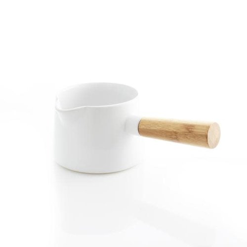 Pouring Pot with Bamboo Handle 8 Oz. Pouring Pot with Bamboo Handle 8 Oz.