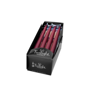 TWILIGHT Danish Taper Short 10 inch Light Burgundy