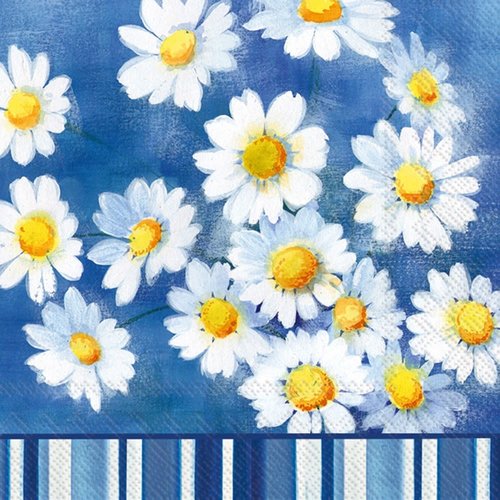 IHR Napkin Lunch Paper AGNETHA BLUE IHR Napkin Lunch Paper AGNETHA BLUE