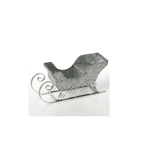 V & L Associates Inc. Metal Sleigh with Snowflakes 8 x 4 Inches V & L Associates Inc. Metal Sleigh with Snowflakes 8 x 4 Inches