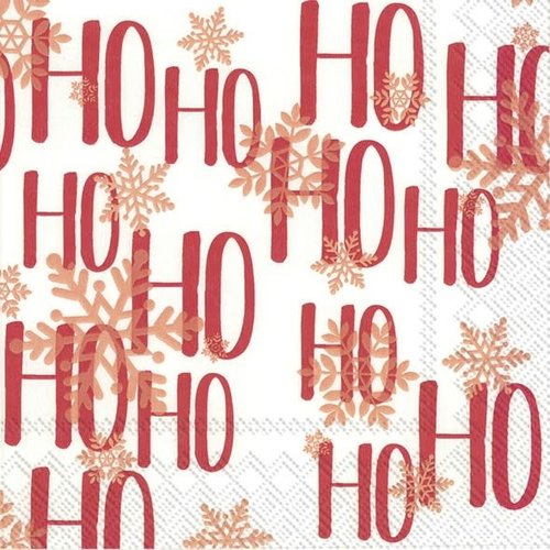 IHR Napkin Cocktail Paper HO HO RED IHR Napkin Cocktail Paper HO HO RED