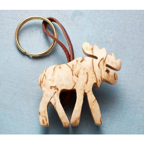 Cose Nuove Birch Burlwood Keyring MOOSE Cose Nuove Birch Burlwood Keyring MOOSE