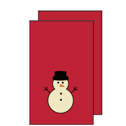 John Ritzenthaler SRUB-ITZ Snowman Red - 2 PC John Ritzenthaler SRUB-ITZ Snowman Red - 2 PC