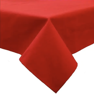 Epicure Linen Tablecloth Red Epicure 70 ins round middle seam