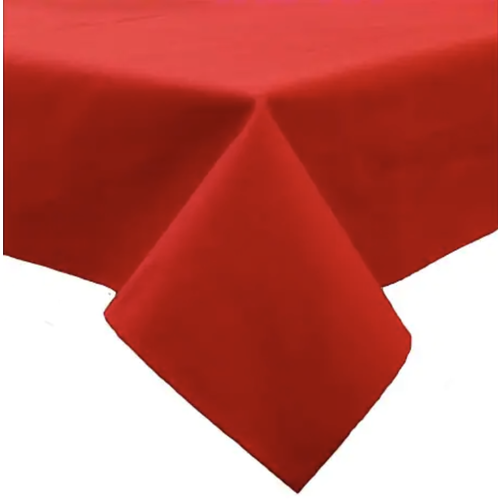 Epicure Linen Tablecloth Red Epicure 70 ins round middle seam