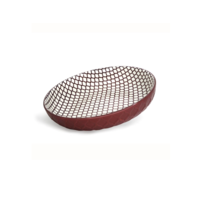 BIA Textured Shallow Bowl Red