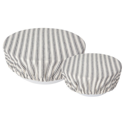 Danica Bowl Cover TICKING STRP/ Set of 2 Danica Bowl Cover TICKING STRP/ Set of 2