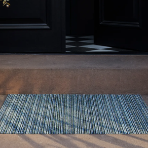 Chilewich Doormat Skinny Stripe Shag Forest