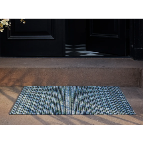 Chilewich Doormat Skinny Stripe Shag Forest Chilewich Doormat Skinny Stripe Shag Forest