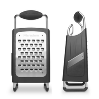 Box Grater 4 Sided Black Microplane