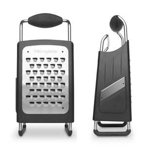 Microplane Box Grater 4 Sided Black Microplane