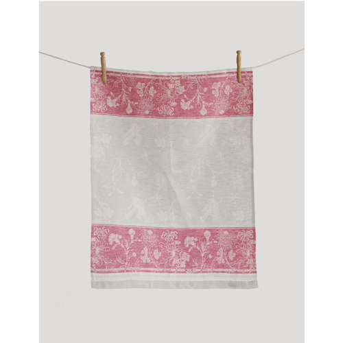 Linenway Tea Towel Butterfly Dove Grey and Orchid Pink Linenway Tea Towel Butterfly Dove Grey and Orchid Pink