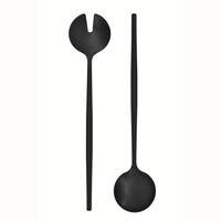 Salad Servers Black  HANDWASH ONLY