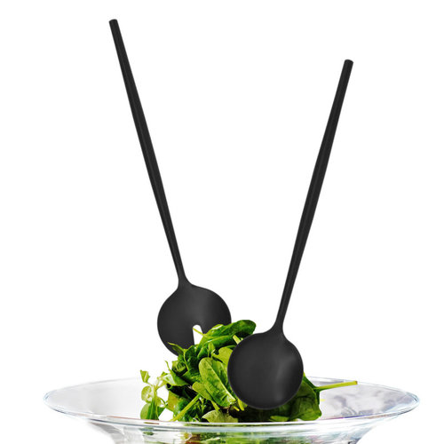Natural Living Salad Servers Black  HANDWASH ONLY