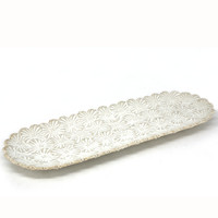 BIA Bouquet Oblong White Platter 32cm