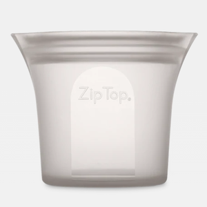 Zip Top Short Cup - Gray - ZIP TOP