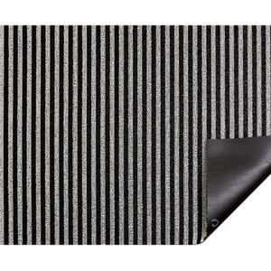 Chilewich Doormat Breton Stripe Shag TUXEDO 18 x 28 inches